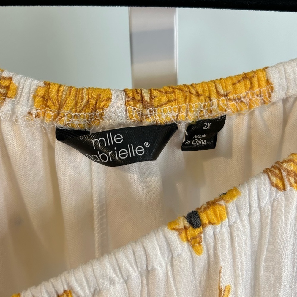 Mlle Gabrielle Yellow Floral Babydoll Dress - Picture 3 of 4